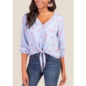 Ayla Floral Tie Blouse